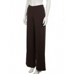 Bend Over Women's Brown High Waist Wide Leg Trousers Stretchy Size 42